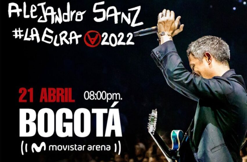  Alejandro Sanz se presentará en Colombia; estos son los precios de las entradas